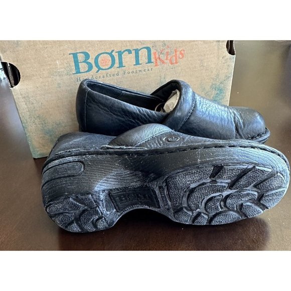 Born Kids Shoes Girls Sz 11 Black Leather Clogs Mules Slip Ons,‎ NIB NEW - Picture 6 of 6